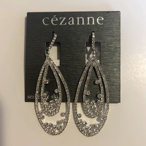 New Cezanne silver earrings fancy wedding special occasion
